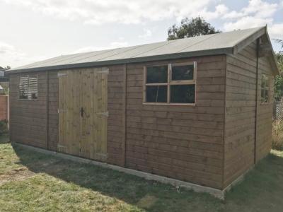 6.0m x 3.6m (20' x 12') Heavy Duty Workshop